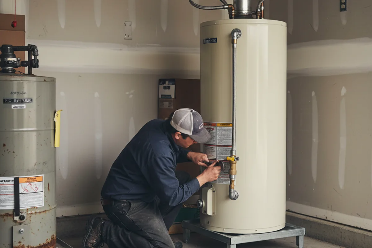 Water heater and shutoff valve replacement in Mojave